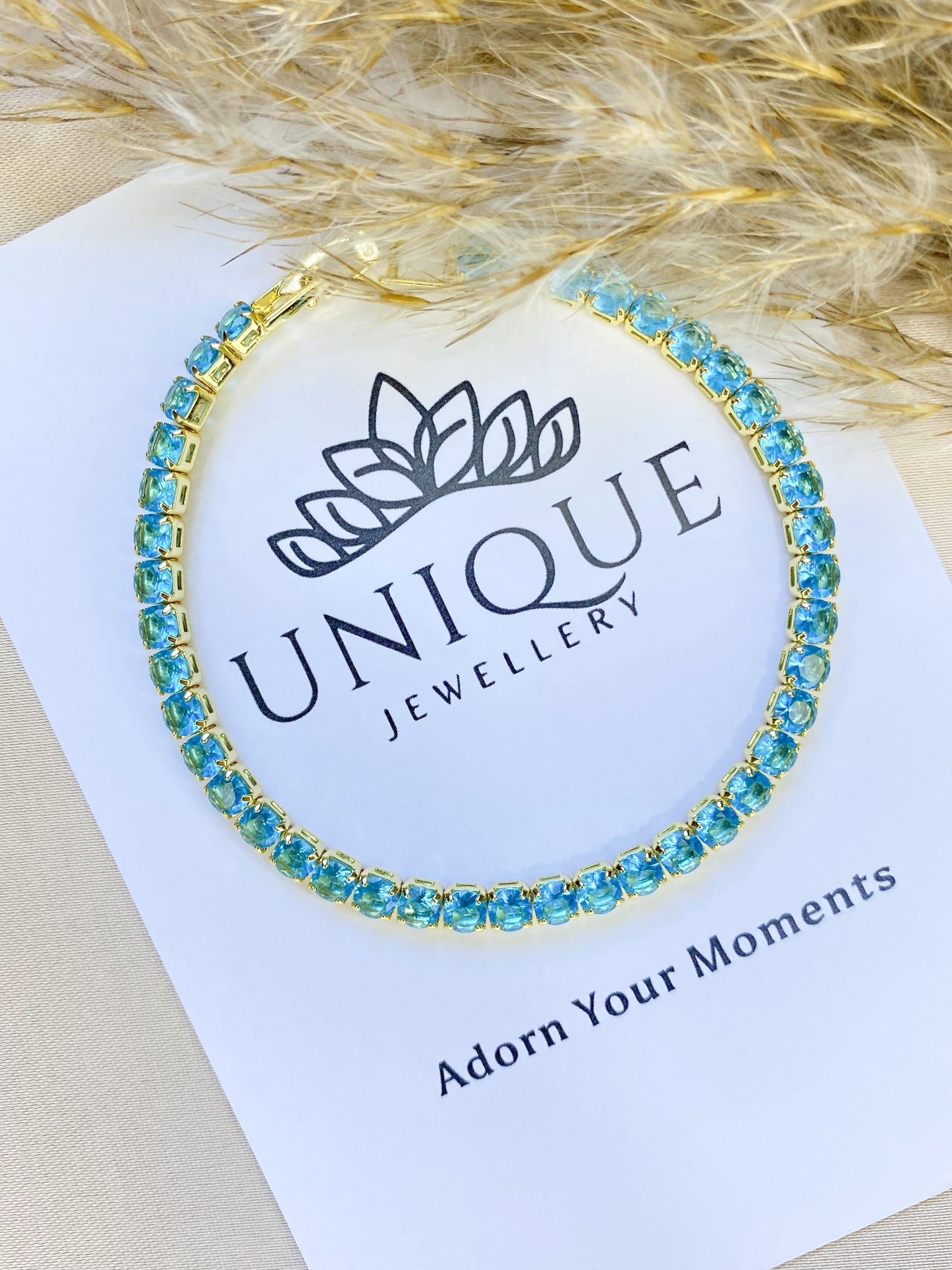 Light Blue Tennis Bracelet