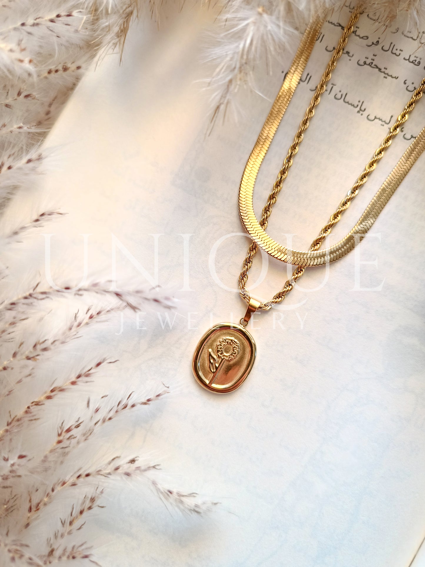 Charmed Rose & Snake Necklace Set