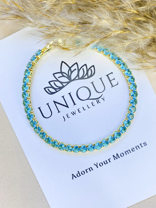 Light Blue Tennis Bracelet