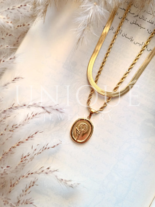 Charmed Rose & Snake Necklace Set