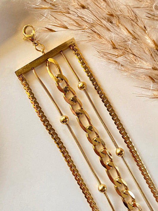 Five Layer Figaro Bracelet