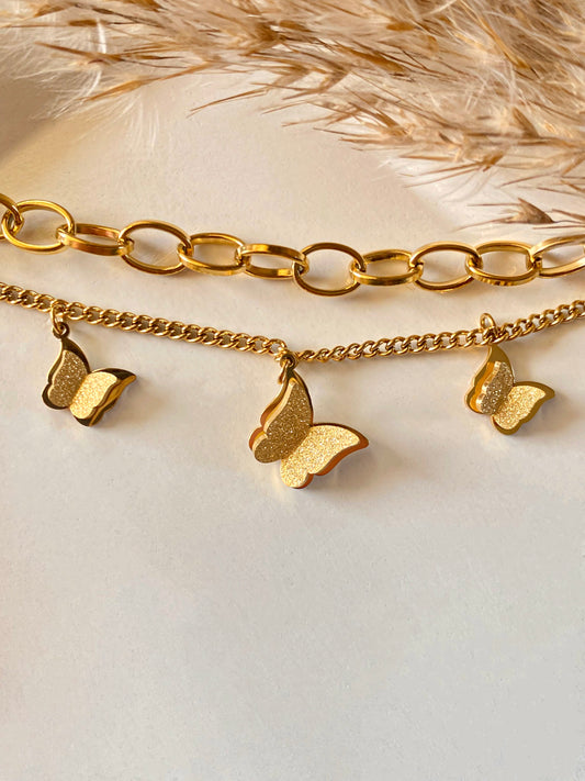 Triple Sugar Crumbs Butterfly Bracelet