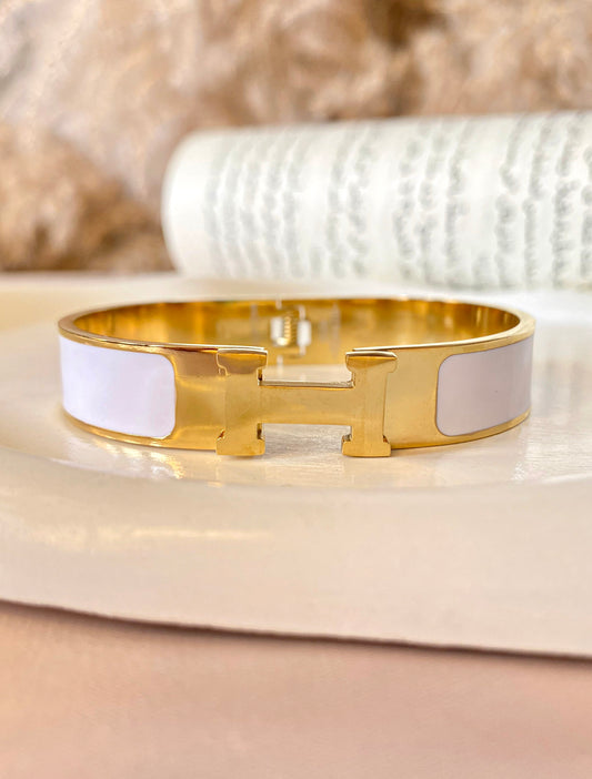 White Hermes Bracelet