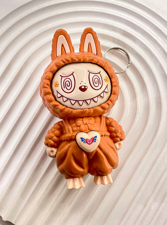 Burnt Orange Labubu Keychain