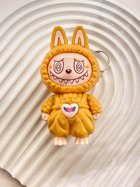 Mustard Labubu Keychain