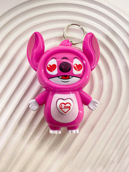 Pink Stitch Keychain