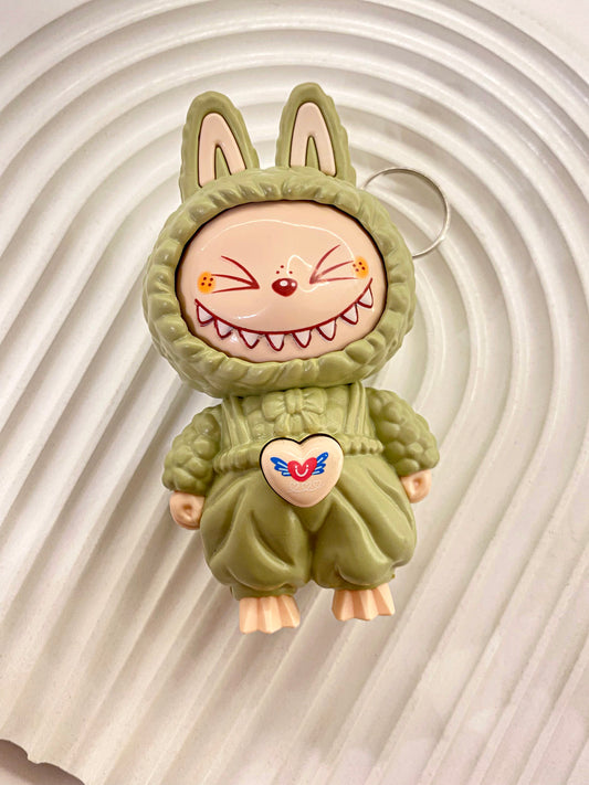 Olive Green Labubu Keychain