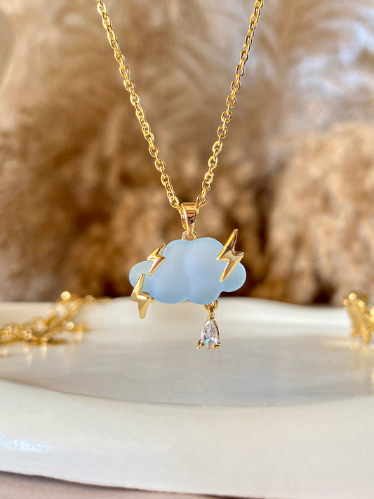 Baby Blue Cloud Necklace