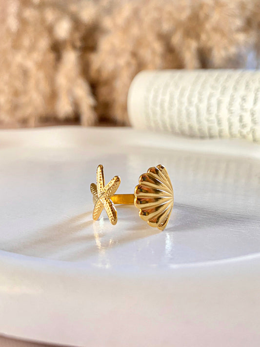 Starfish Shell Ring